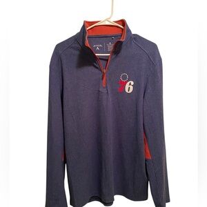 Antigua Men's Philadelphia‎ 76ers quarterzip. Size medium. Good condition